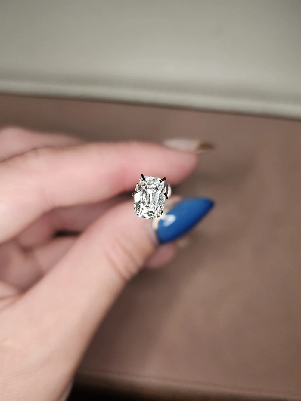 1.58ct E VS1 Old Mine Cushion Cut Lab Diamond